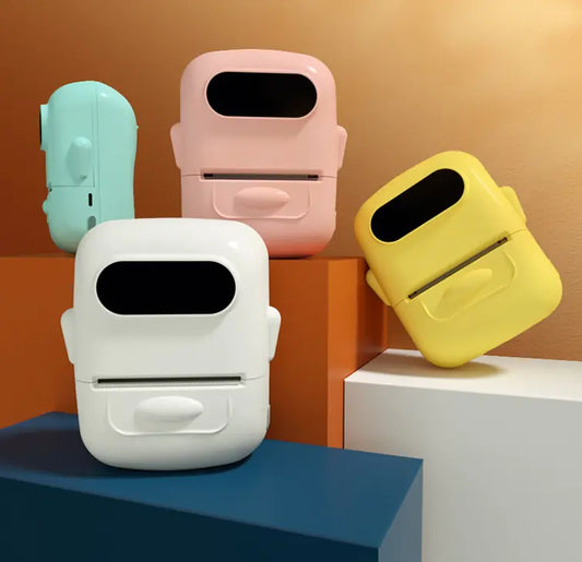 Mini Bluetooth Thermal Label Printer with Adhesive Paper