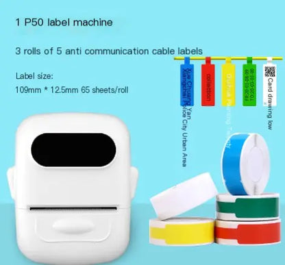 Mini Bluetooth Thermal Label Printer with Adhesive Paper